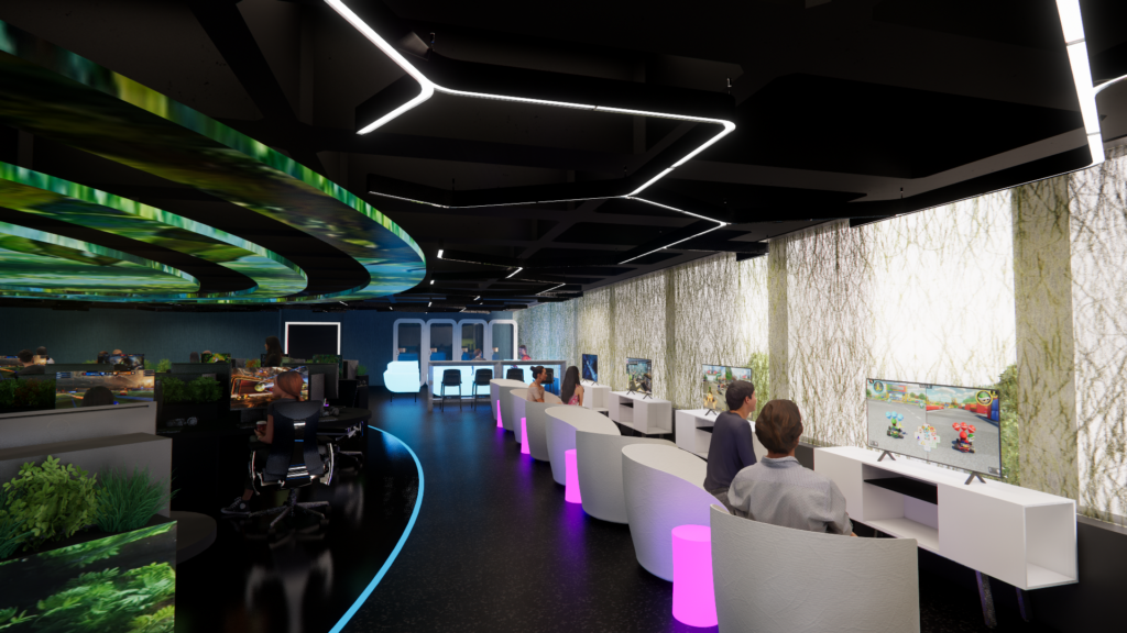 Designing Esports room interiors (gaming rooms) for university student  accommodation contexts — wellness spaces + gym consultants